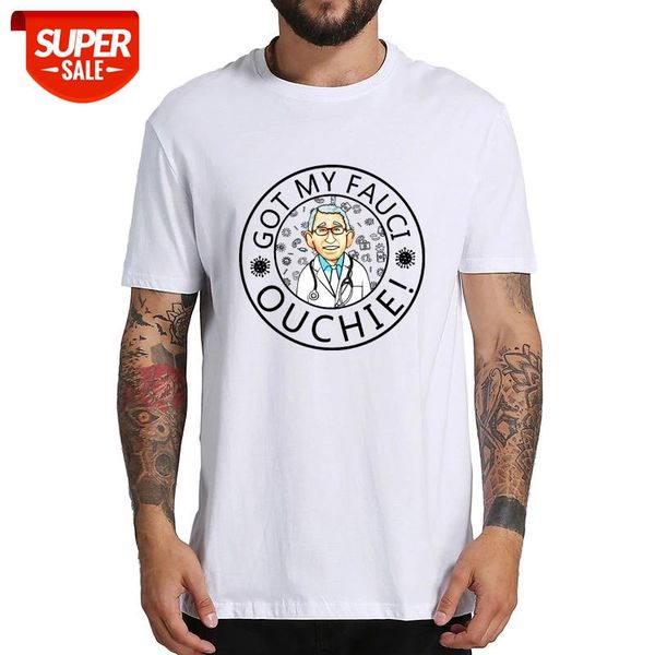 

I Got My Fauci Ouchie T Shirt Funny Vaccines Tshirt 100% Cotton EU Size Tops Tee Dr. Fauci Gift Shirt #oI1P, White;black