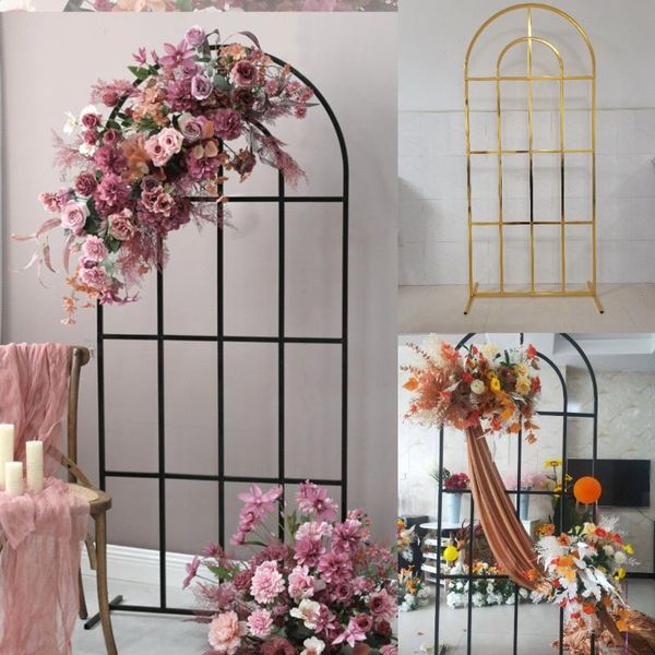 

party decoration outdoor lawn wedding welcome screen iron frame stand flower arch birthday balloon rack stage backdrops fabric show shelf