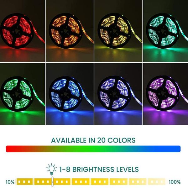 

rgb strip light color changing tape lights for home tv kitchen diy decoration wedding decorative fairy lights