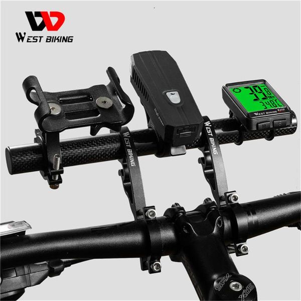 

bike handlebars &components aluminum alloy carbon tube bicycle handlebar extender double clamp bracket for 20-30mm extension light