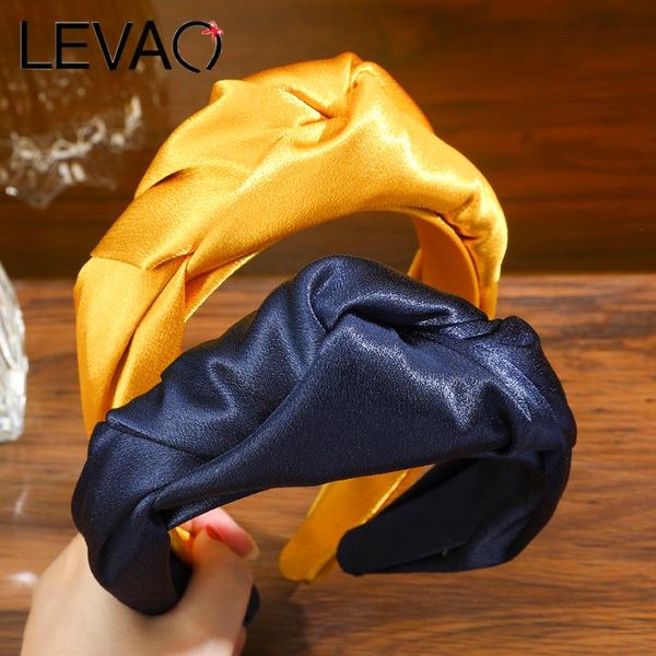 

hair accessories levao satin knotted headband pure color black ladies baffle