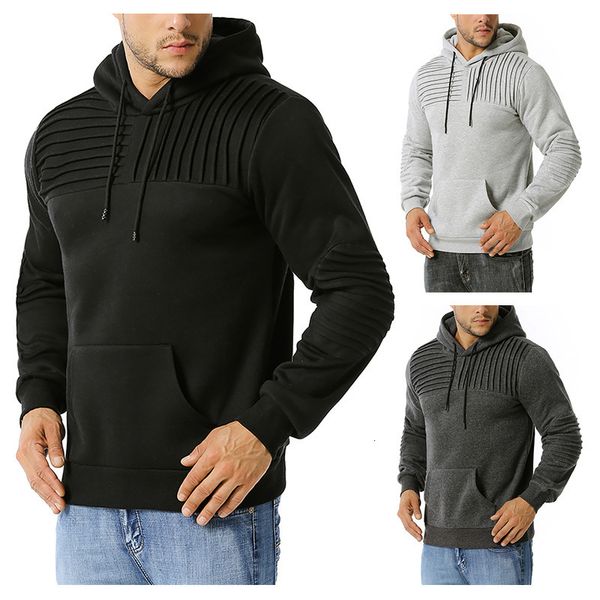 

2021 Fashion Brand New Autumn Male Casual Sweatshirts Men's Solid Color Hoodies Sweatshirt Tops Iioh 12Y7, Black
