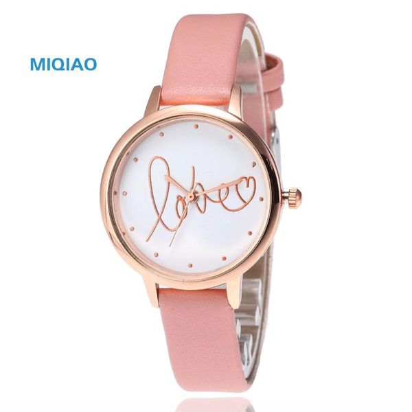 

wristwatches miqiao fashion ladies watch casual leather band luxury quartz women gift wristwatch w66, Slivery;brown