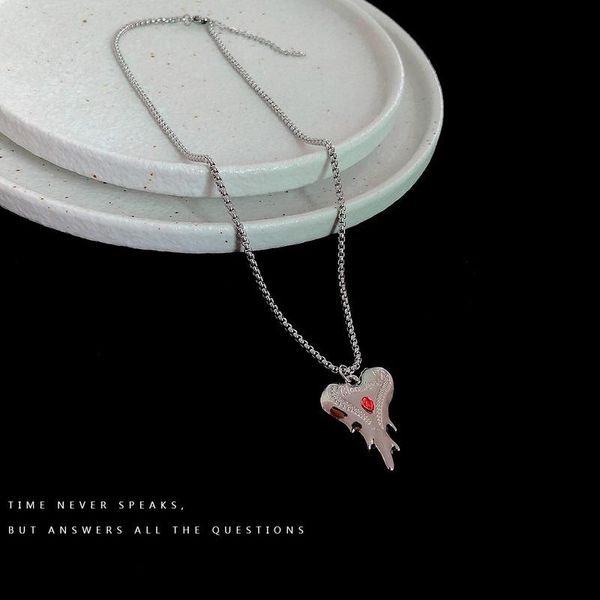 

pendant necklaces woman heart necklace women chain lovers jewelry wedding silver color trendy party metal zinc alloy collares