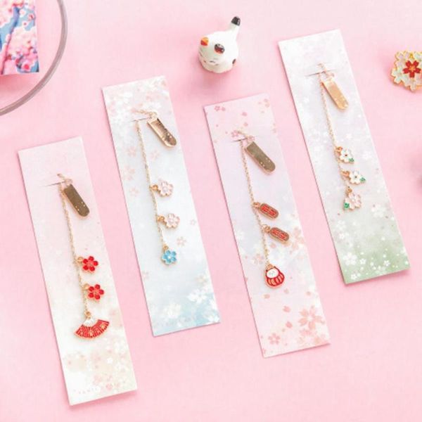 

bookmark 1pcs creative blossoms pattern metal kawaii stationery bookmarks pendant girly decor school series notebook cute w4k5