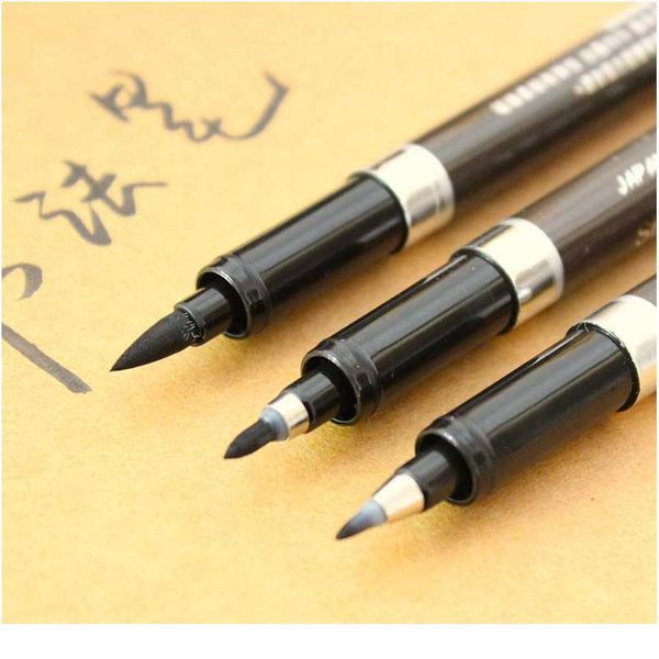 

black brush pen calligraphy pen markers art writing office school supplies stationery student painting lettering pens jllgtf