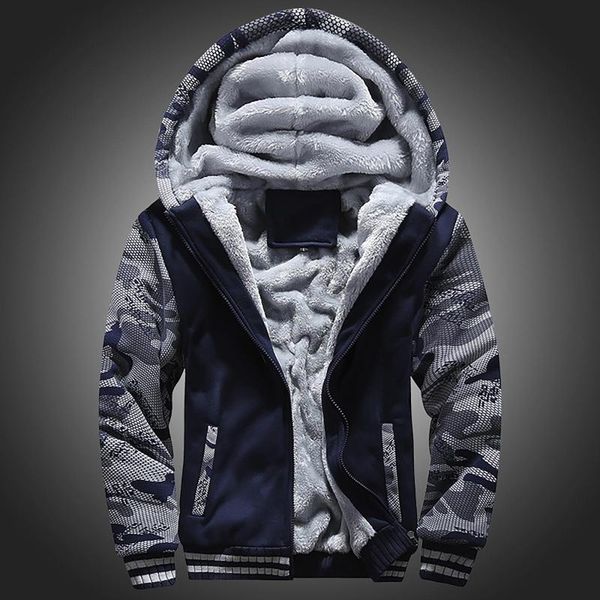 

men's hoodies & sweatshirts patchwork casual autumn and winter plush sweatshirt fashion contrast color loose hooded hodie leisure jacke, Black