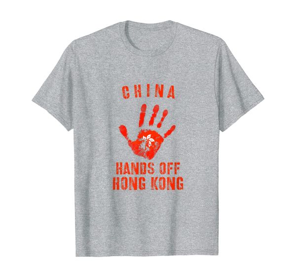 

hands off hong kong china protest resist the chinese t-shirt, White;black
