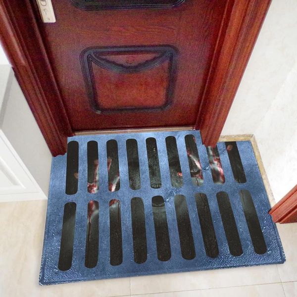 

carpets halloween sewer doormat for entrance door mat evil under cover soft non-slip home floor