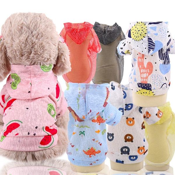 

dog apparel summer clothes for small medium hoodie pets clothing dogs cats cartoon jacket chihuahua costume puppy products