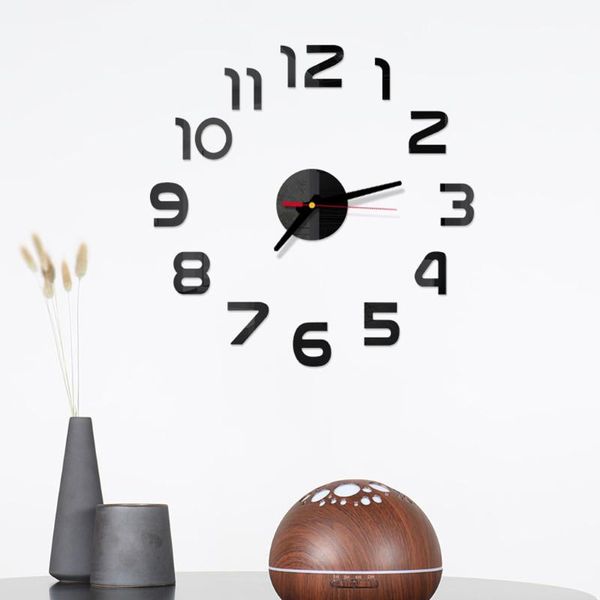 

wall clocks the silent clock watch acrylic mirror stickers quartz home office decoration mute mechanism electronic