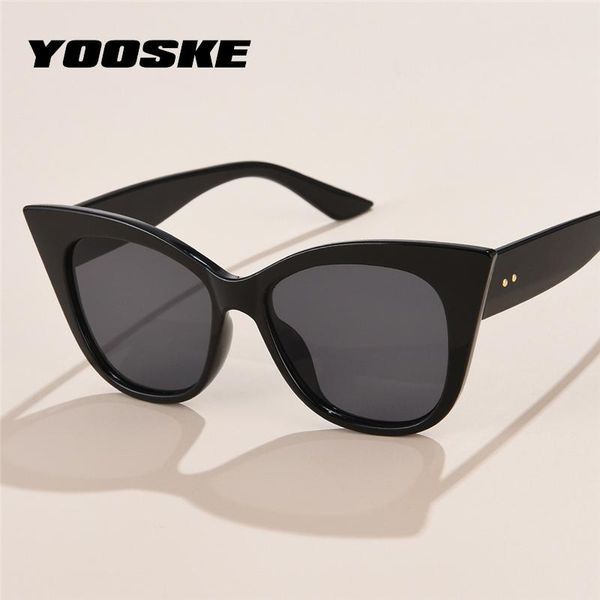 

sunglasses yooske fashion oversized women brand designer cat eye sun glasses gradient shades for ladies big frame eyewear, White;black