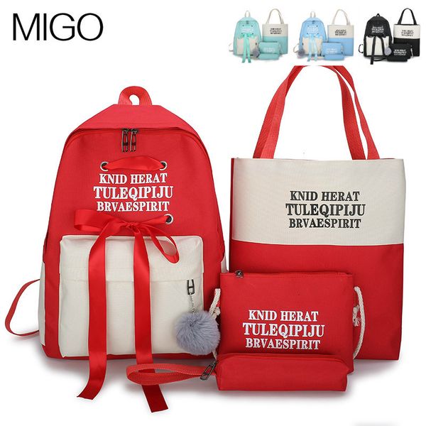 

backpack canvas color contrast for female high school students