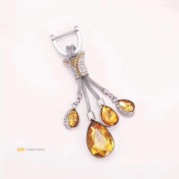 

keychains car motorcycle keychain crystal tears of tulip water drops key drill chains women fashion holder indoor trinket keyring, Silver