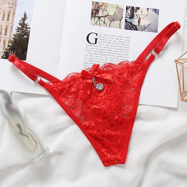 

women's panties lingerie women's 6 colors gift full beautiful lace underwear hollow out thong g-string ladies t-back 1pc/lot briefs, Black;pink