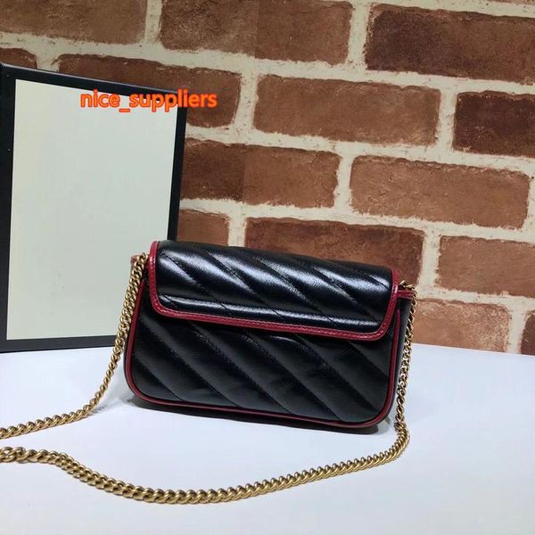 

0selling 574969 fashion genuine leather shoulder bag diamond lattice quilted flap bag oil wax leather bag 16.5cm mini size, Red;black