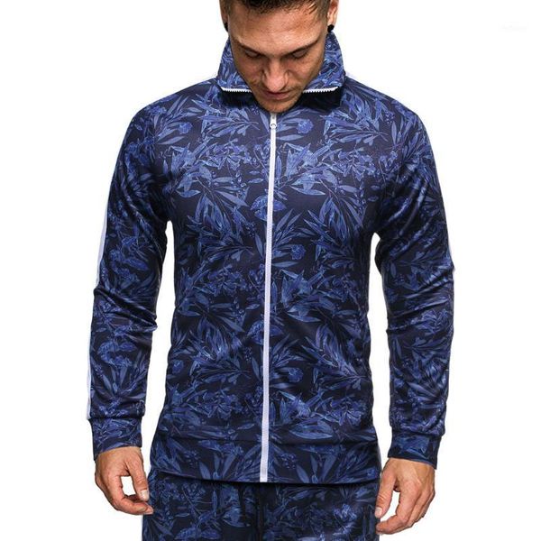 

men's jackets winter jacket casual printed warm zipper parka fashion autumn print sportswear long sleeve coats, Black;brown