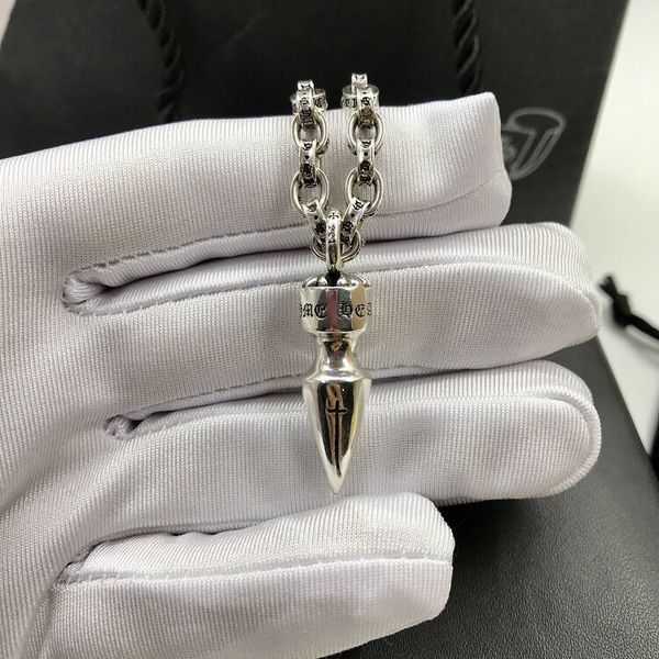 

designer jewelry croquet simple bullet necklace fashion personality versatile student men's and women's universal sweater chain, Silver
