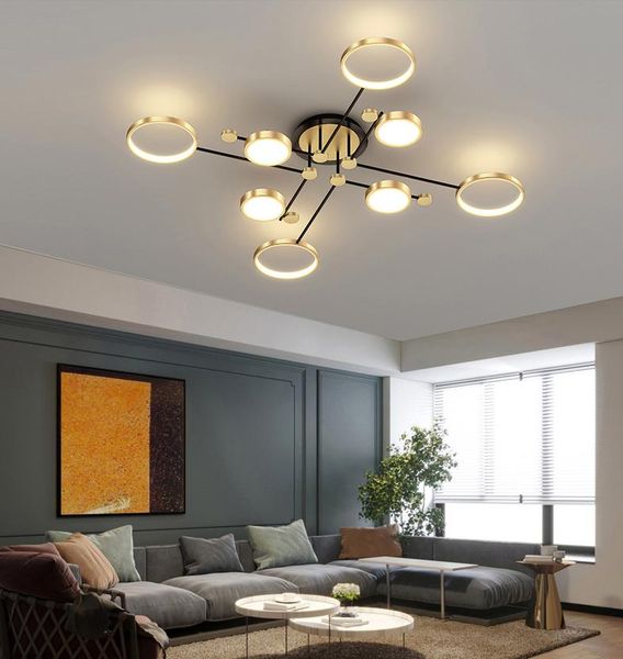 

pendant lamps living room aluminum chandelier modern led interior lighting