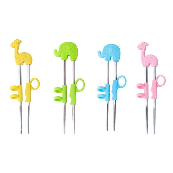 

chopsticks a pairs reusable kids cartoon elephant training baby