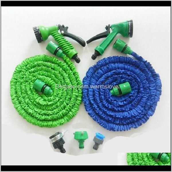 

3x expandable magic hose with 7in1 spray gun nozzle 25ft/50ft/75ft/100ft irrigation system garden hose water gun pipe opp package 0bmt 8qqnl