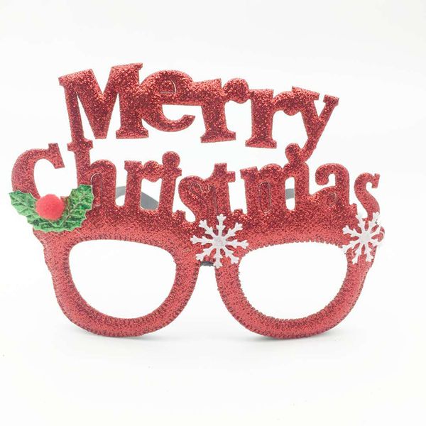 Carino Buon Natale Babbo Natale Pupazzo di neve Albero Occhiali Divertenti Maschere per feste Accessori Ornamenti Decorazione Moda Bambini Puntelli foto Regalo HY0051