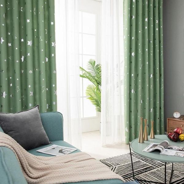 

curtain & drapes arrival modern blackout curtains star moon pattern for living room bedroom window home textile 100 x 200cm