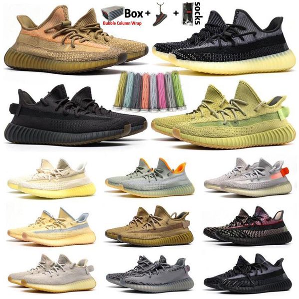 

2020 kanye west men women running shoes zebra cinder tail light reflective abez linen mens trainers sneakers with box