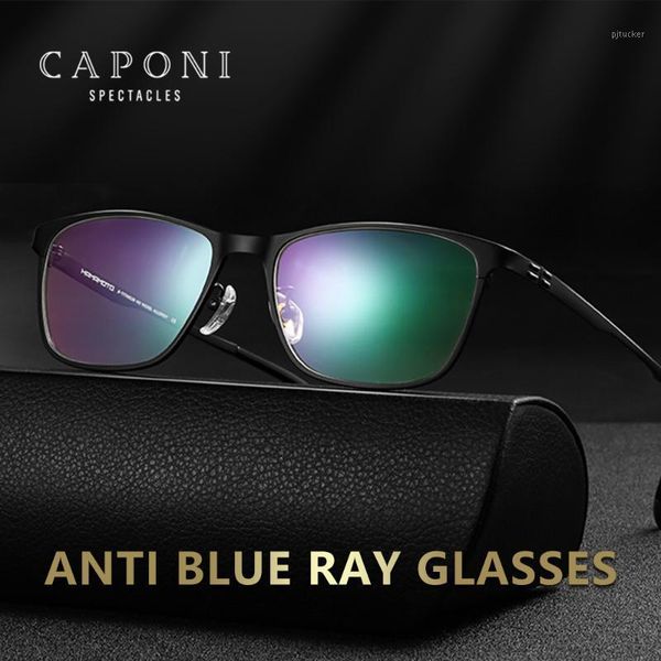 

titanium frame glasses men business style square anti blue ray computer eyeglasses male's eyewear jf19918 fashion sunglasses fr1, Black