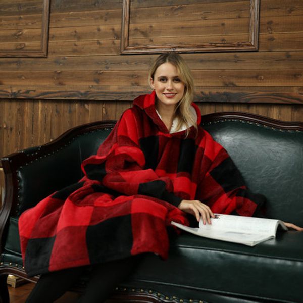 

winter blanket with sleeves home textile women oversized hoodie fleece warm hoodies sweatshirts giant tv hoody robe by dhl