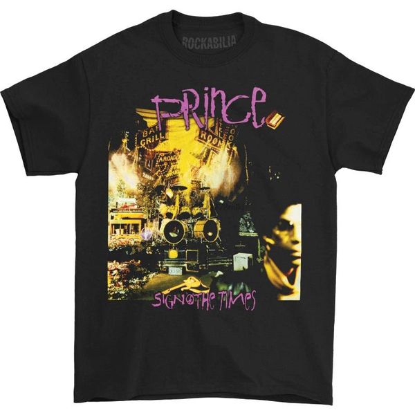 

men's t-shirts prince sign o the times t-shirt cotton fashion, White;black