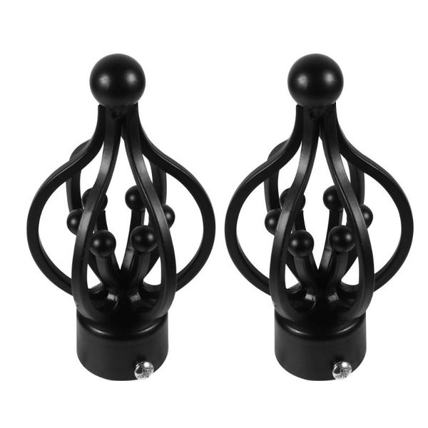 

2pcs decorative curtain rod end curtain bar head plug window rod finals