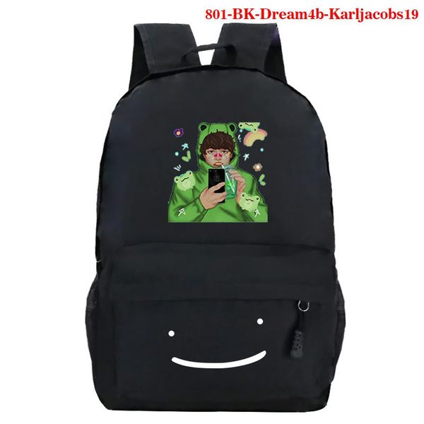 

backpack dream merch daily karljacobs print student boys girls bag fashion bookbag