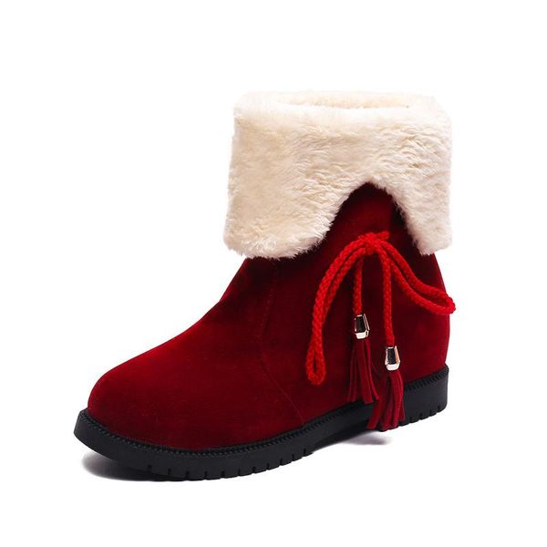 

boots keep warm women snow 2021 winter cotton lady shoes designer red black skidproof flatties velvet femmes