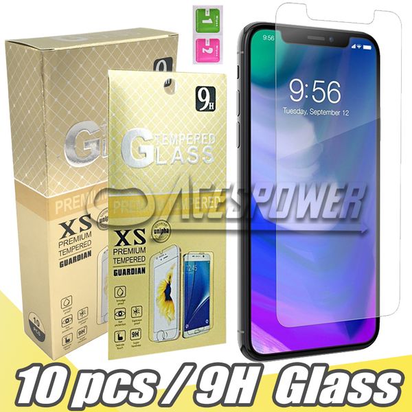 

tempered glass for iphone 12 mini 11 pro max xr 8 7 6s plus screen protector with paper package