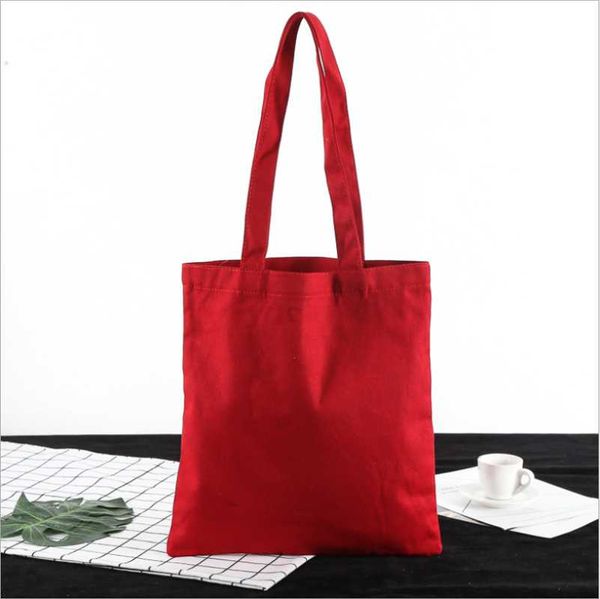 

gift wrap handbags custom canvas tote bag print text your design grocery daily use reusable cotton travel casual red shopping