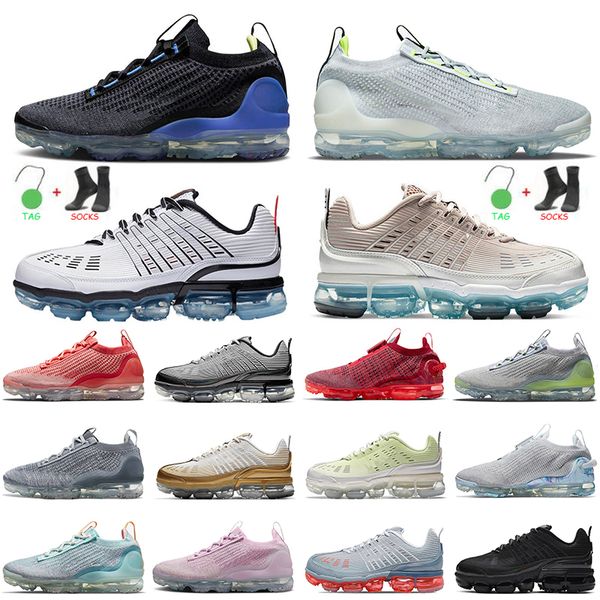 

fk-2020 men women running shoes 2021 360 tn plus big size eur 47 fly knit flynit obsidian triple black white team red pure platinum pink tra