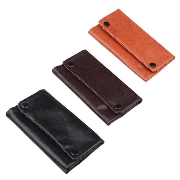 

storage bags portable leather pouch zipper buckle case bag cover