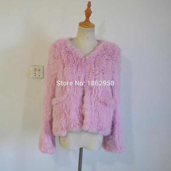 

women's fur & faux sj133 arrival 2021 korean style 1*1 thick knit jacket, Black