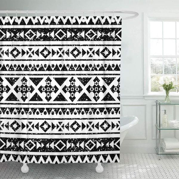 

shower curtains fabric curtain geometric abstract with tribal aztec boho chic style pattern for american border ethnic bathroom
