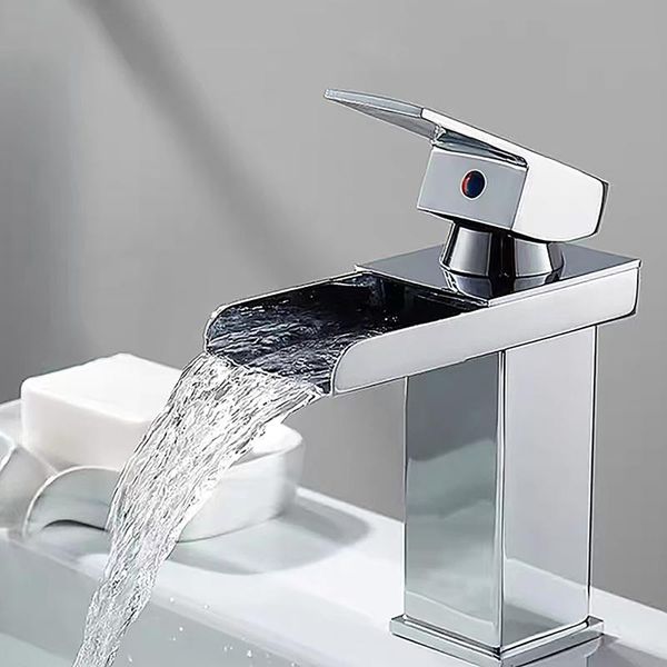 

bathroom sink faucets countertaps basin faucet square water-fall waterfall
