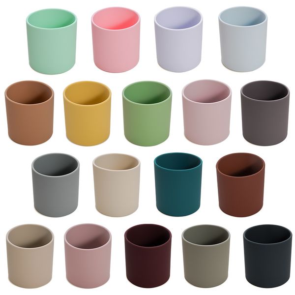 

baby learn to drink cup drinkware silicone cups for toddlers & kids leakproof child water cup bottle 220ml.