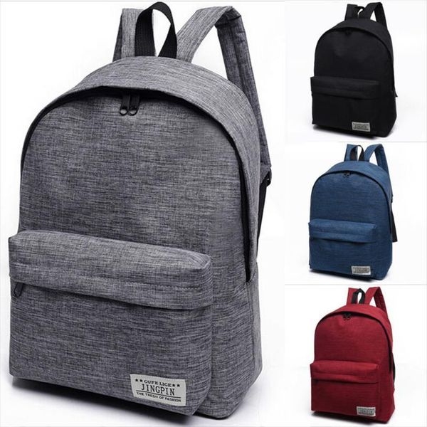 

noenname null 1pc stylish women men shoulder canvas portable large backpack rucksack college school bag travel hiking