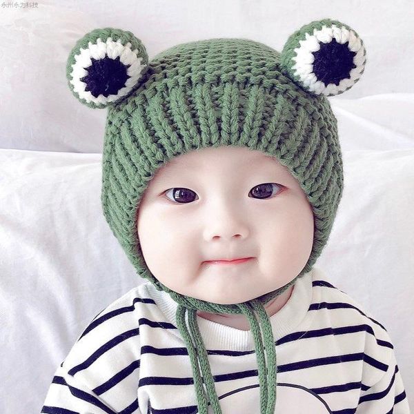 

caps & hats lovely knitted baby cute cap thick warm beanie winter hat bonnet crochet muts g632, Yellow