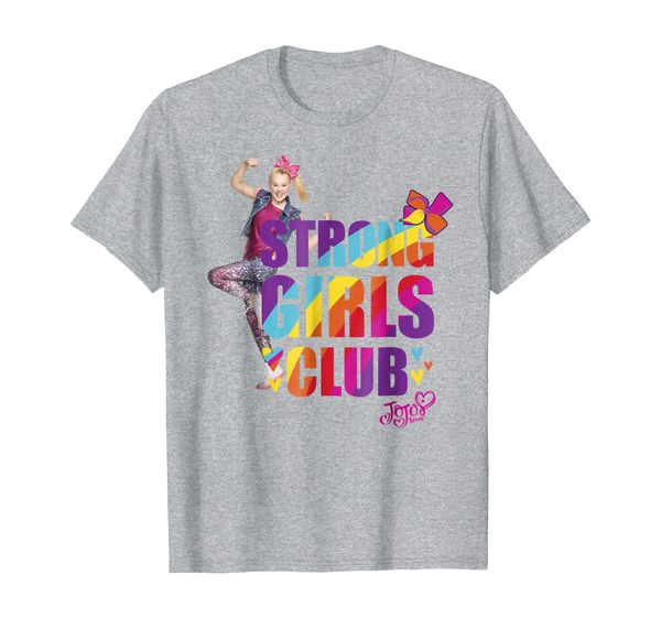 

jojo siwa strong girls club rainbow flex graphic t-shirt, White;black