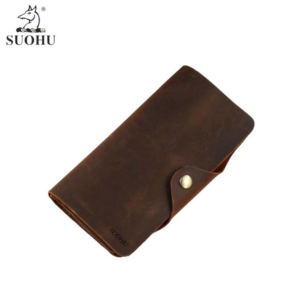 

clutch business clip horse leather retro men's long cross-border new wallet crazy txspr