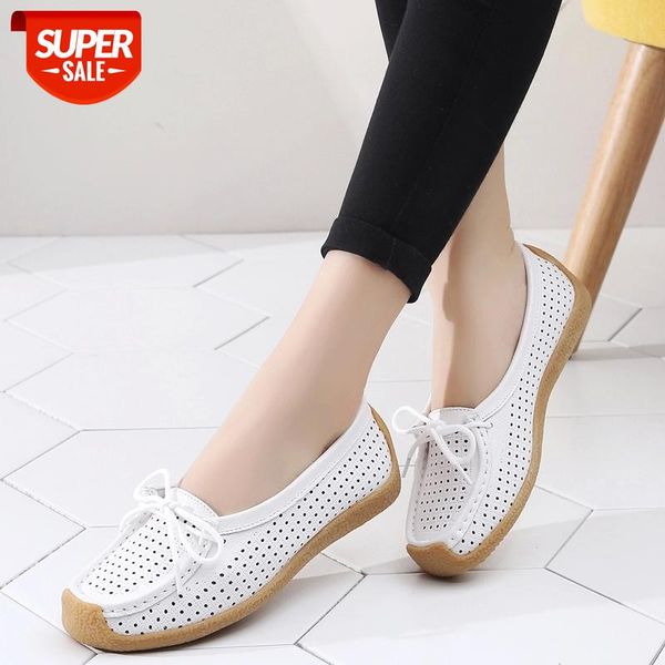

women shoes genuine leather flat loafer ladies slip up sewing ladies shoes female shallow casual moccasins woman plus size #9c0l
