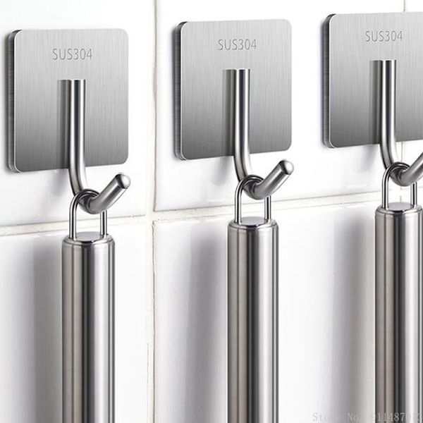 

hooks & rails 3 packs / sturdy, strong viscose door wall mount, no perforation hook hanger kitchen bathroom refrigerator storage