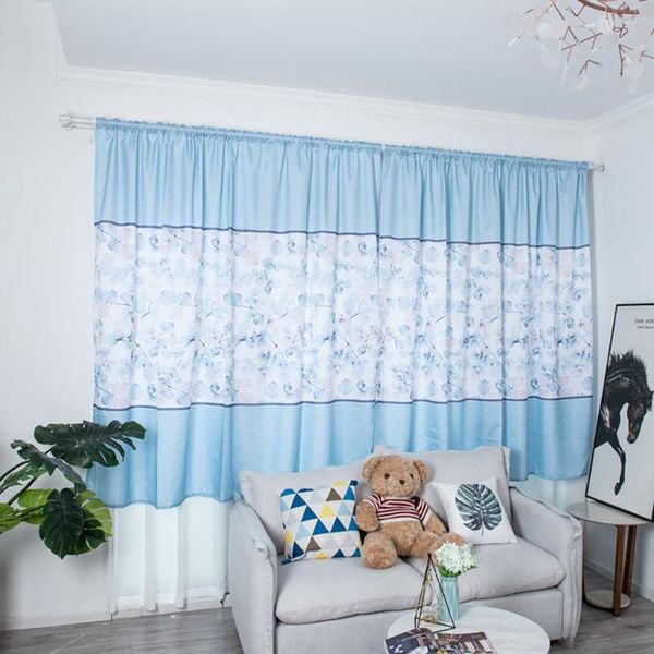 

curtain & drapes 1pc sheer voile leaf printed tulle window treatment drape valance 1 panel fabric for living room