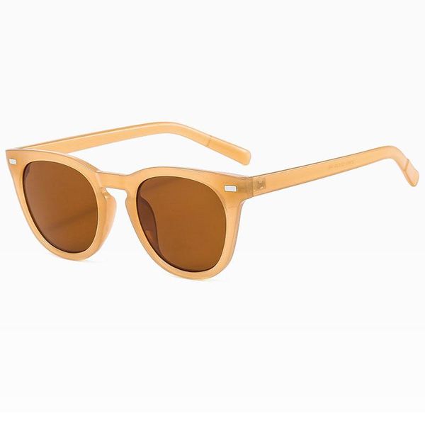 

sunglasses retro punk round women fashion rivets decoration eyewear men shades uv400 jelly tea sun glasses, White;black